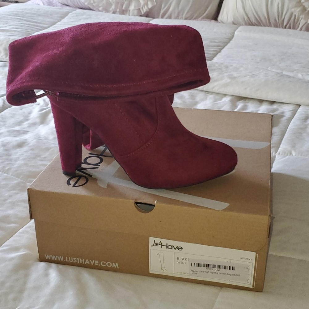 Wine boot heels